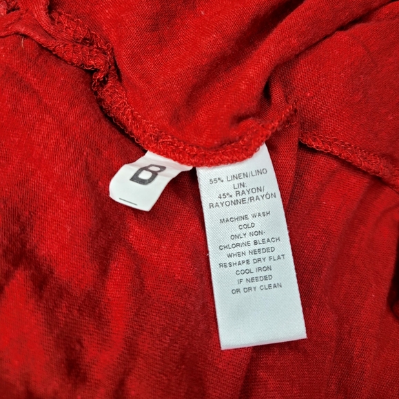 Ann Taylor LOFT Burnt Burgandy Linen Rayon Lace Crochet Boho Detail Tank Top - Picture 6 of 6